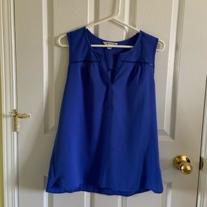 Royal blue sleeveless blouse